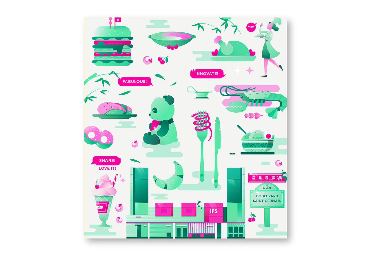 IFS-成都国际金融中心指南设计（图ZMTY1NTg2NzI4） - 商业插画 - 站酷设计师Freezy原创素材 - 站酷ZCOOL