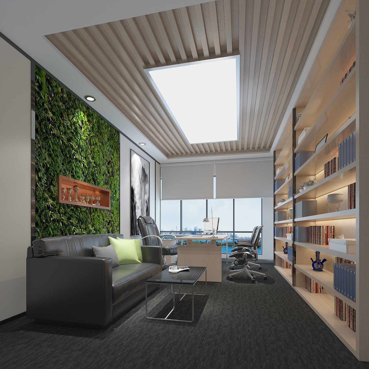 绿色生态自然风格办公室装修案例赏析