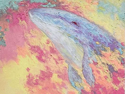 【油畫棒】安美鯨（個人主頁-ZNDc0MjEwMzI=） - 繪畫 - 站酷設(shè)計師Palette潘Sir原創(chuàng)素材 - 站酷ZCOOL