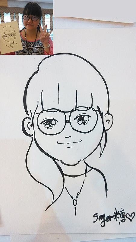 现场手绘漫画 肖像漫画速绘卡通表演开业庆典房地产暖场活动(图ZMTkzOTM2ODA=) - 单幅漫画 - 站酷设计师长沙子沐刺青原创素材 - 站酷ZCOOL