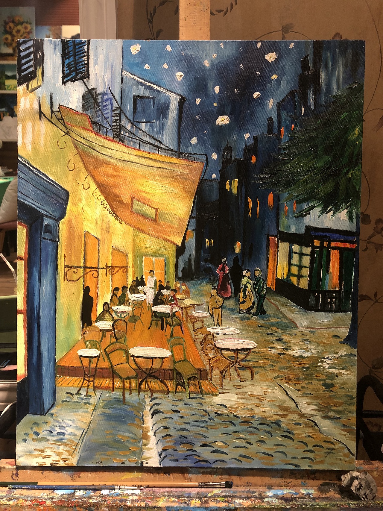 《深夜露天咖啡馆》（图ZMTYyNjc5ODQw） - 绘画 - 站酷设计师小黑儿朱原创素材 - 站酷ZCOOL