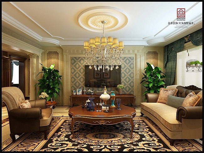 【奥北公元】-大宅装修-三室两厅180平米-欧式