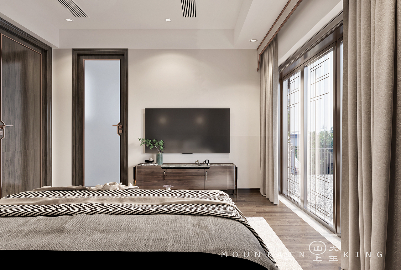 禅意蝉翼----新中式风格（别墅 • 盈峰翠邸）