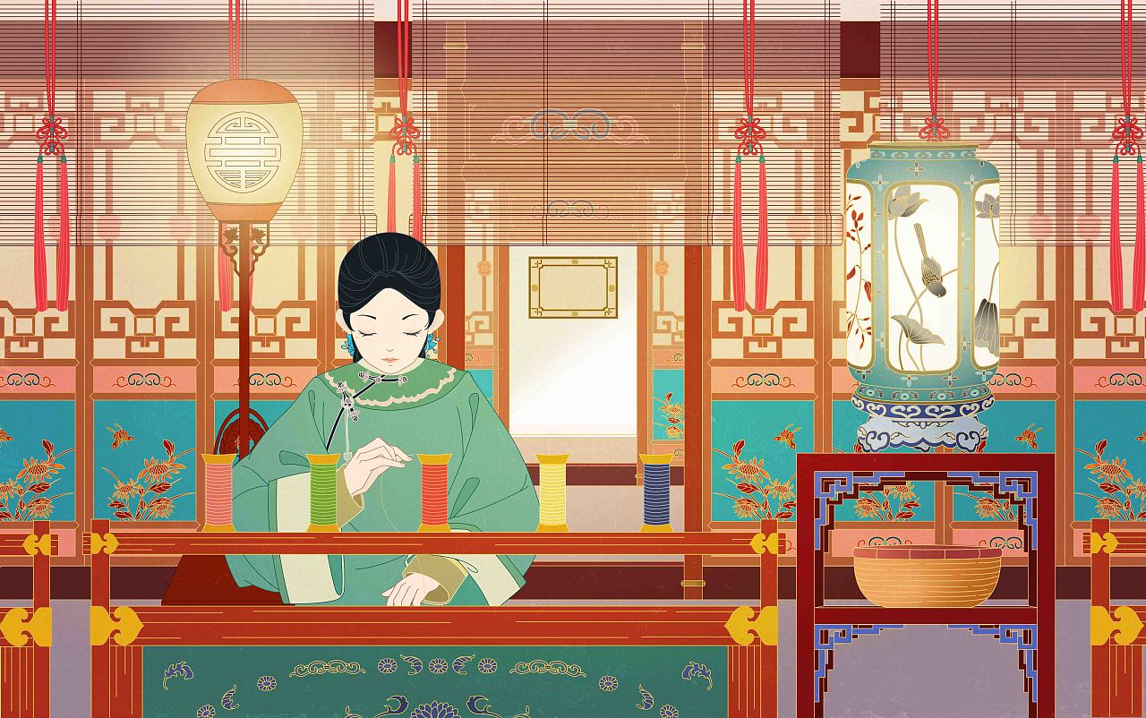 木头猫 | 故宫博物院 宫囍-龙凤呈祥（图ZMTQ2MjgyODgw） - 商业插画 - 站酷设计师疯子木原创素材 - 站酷ZCOOL