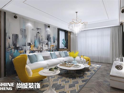 泰安国悦府小区260平现代简约风格装修设计效果图