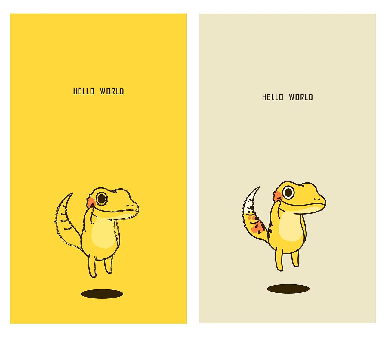 Gecko-Homies 小守宫的日常（单幅）（图ZMTA1MzY2ODI4） - 商业插画 - 站酷设计师不明大肉块原创素材 - 站酷ZCOOL