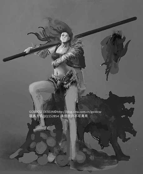 【尘世者出品】来自远古岛屿的女猎手(图ZODAyNzk2MA==) - 概念设定 - 站酷设计师尘世者原创素材 - 站酷ZCOOL