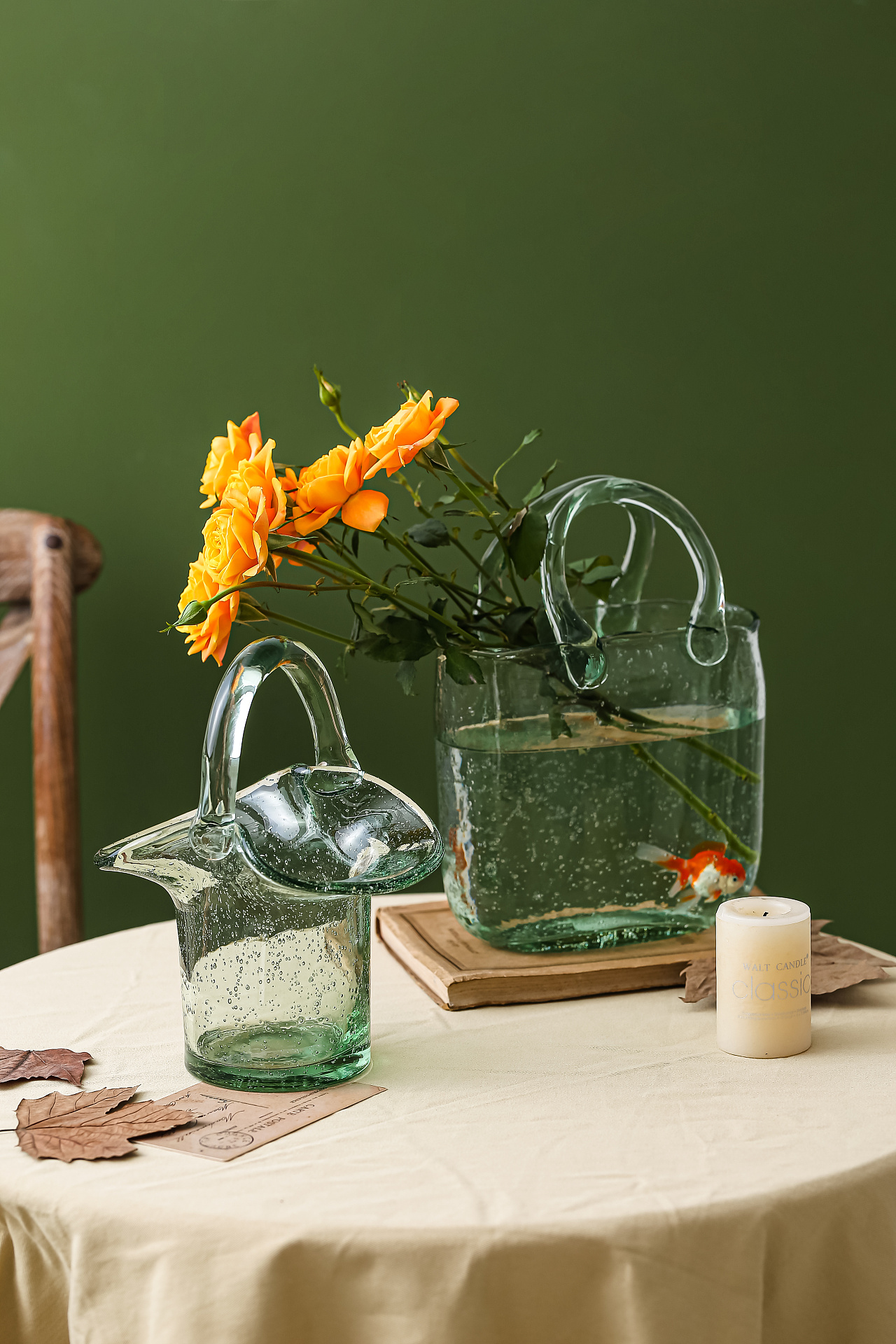 方形透明玻璃花瓶 创意家居玻璃烛台 水培花瓶 玻璃工艺品摆件-阿里巴巴