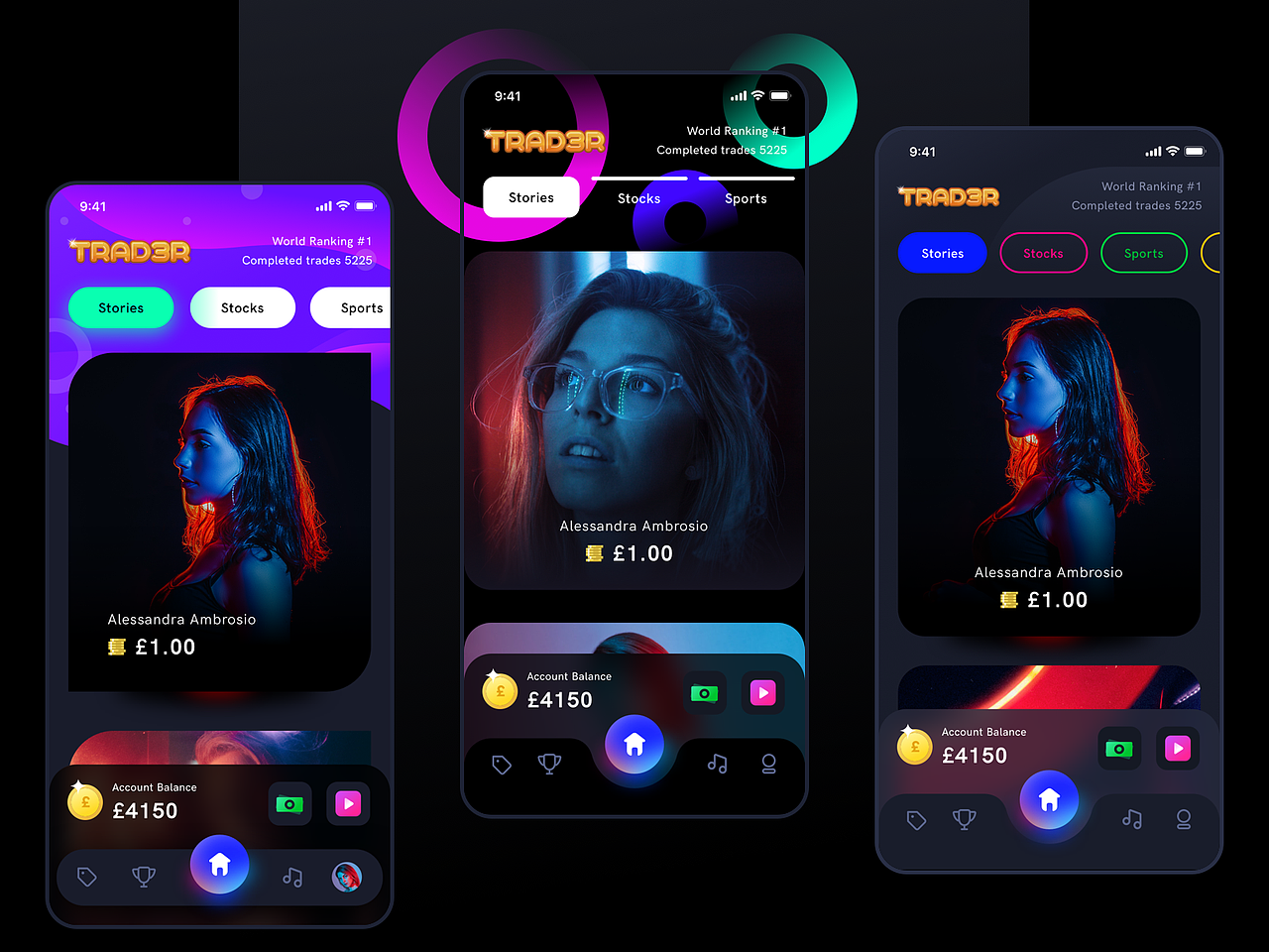 APP暗黑模式界面合集