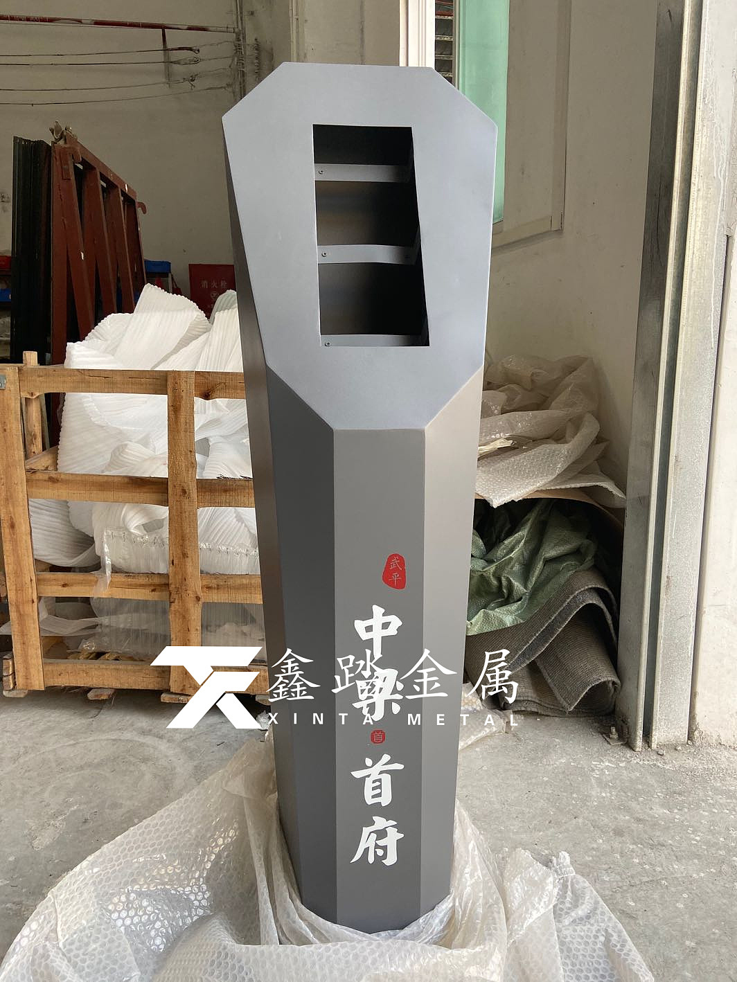 单门小区人脸识别门口机立柱、可视门禁机不锈钢立柱