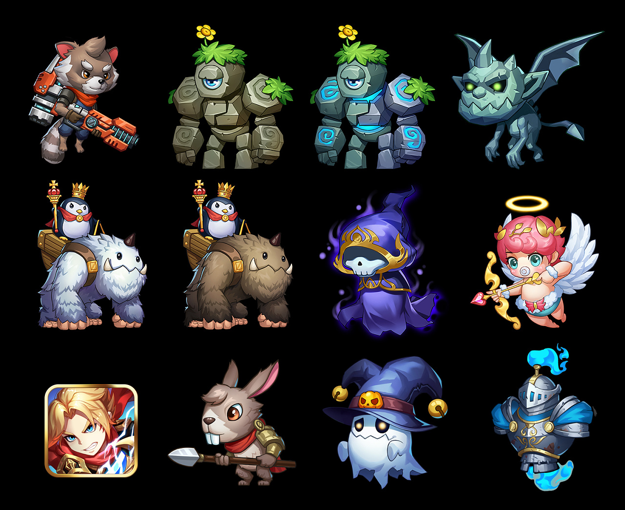 q版小怪物小宠物|插画|游戏原画|晴00天 - 原创作品 - 站酷 (zcool)