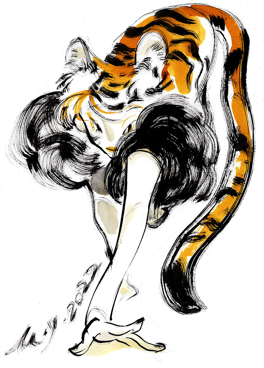 虎女（图ZMjg3NTQ4NDE2） - 艺术插画 - 站酷设计师MY蚂蚁原创素材 - 站酷ZCOOL