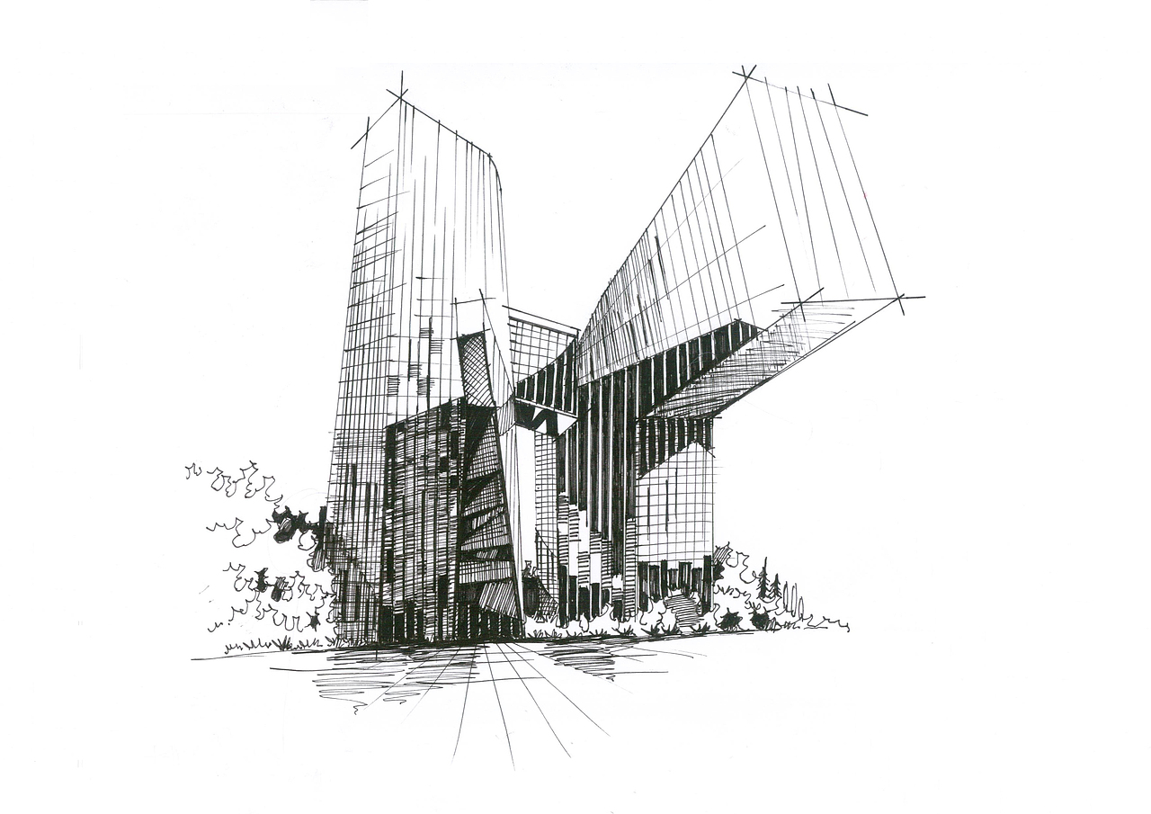 建筑画（图ZODgwNDYyODg=） - 绘画 - 站酷设计师小影的小影原创素材 - 站酷ZCOOL