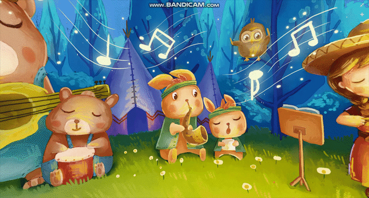 360全景插画《森林中的合唱团》（图ZODk3Mjg3NDA=） - 儿童插画 - 站酷设计师在下兔巴达原创素材 - 站酷ZCOOL