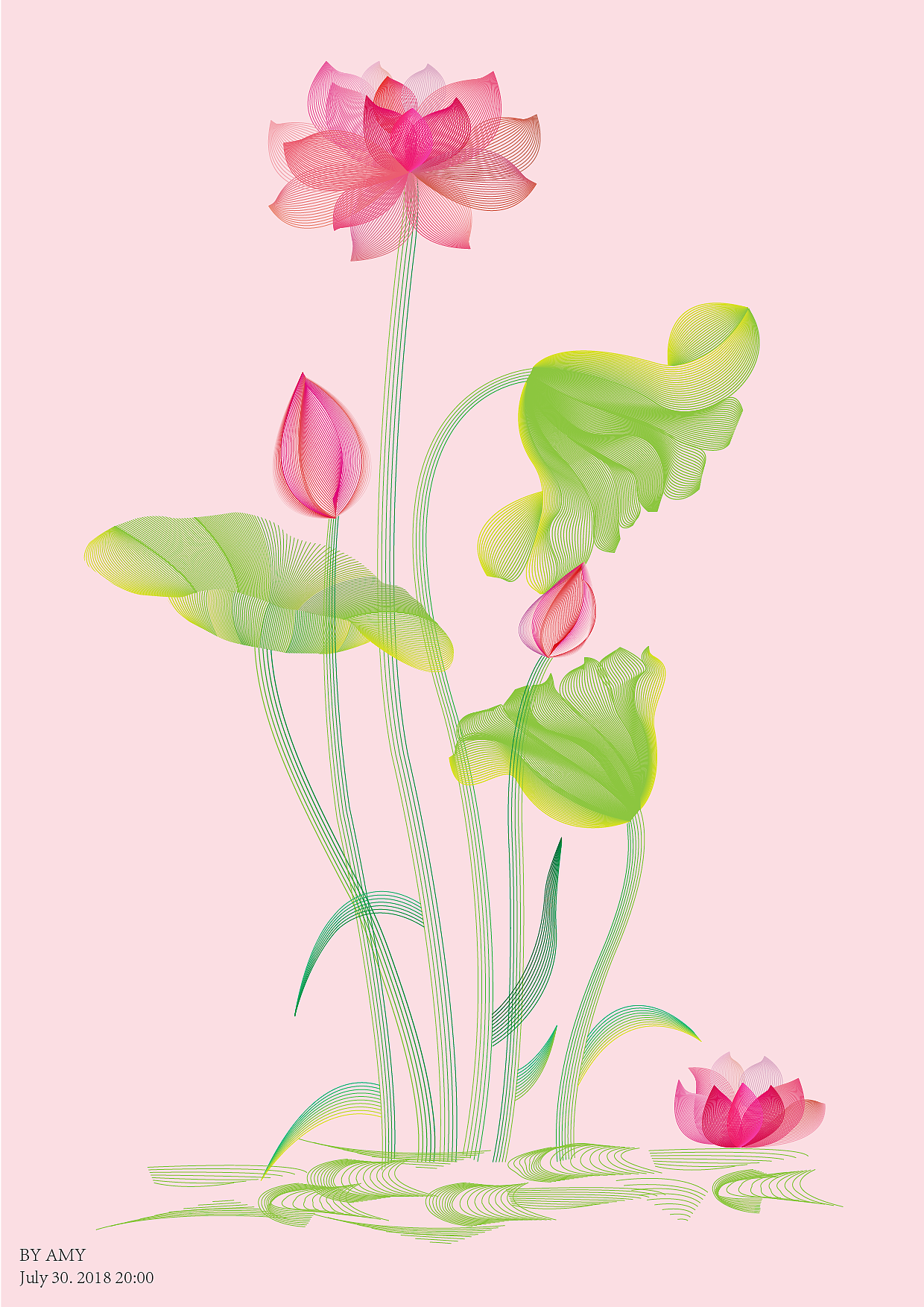 绘制混合效果的荷花（图ZMTIzMzgyOTQ0） - 图案 - 站酷设计师金琳原创素材 - 站酷ZCOOL