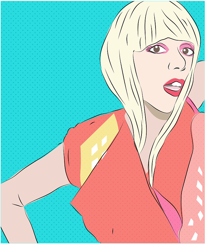 波普艺术风格人像pop