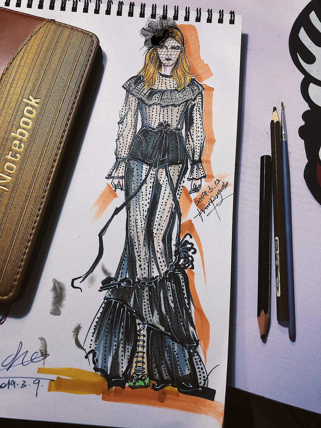 马克笔服装效果图（图ZMTQ5MzI0MDQ4） - 正装/礼服 - 站酷设计师psycho露原创素材 - 站酷ZCOOL