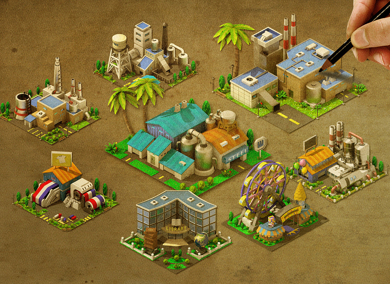 TV_Game【回收大亨】设计资料（图ZNDc3NTE1NjQ=） - 游戏原画 - 站酷设计师石头仔的天空之城原创素材 - 站酷ZCOOL