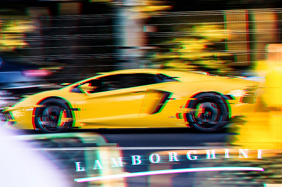 故障风格兰博基尼（图ZMTA4Mjk1NDc2） - 海报 - 站酷设计师狼狼恶狗原创素材 - 站酷ZCOOL