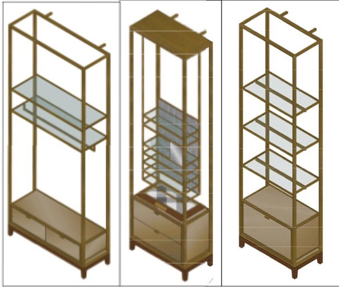 上海服装展示柜台珠宝展示柜台手表展示柜台定做设计