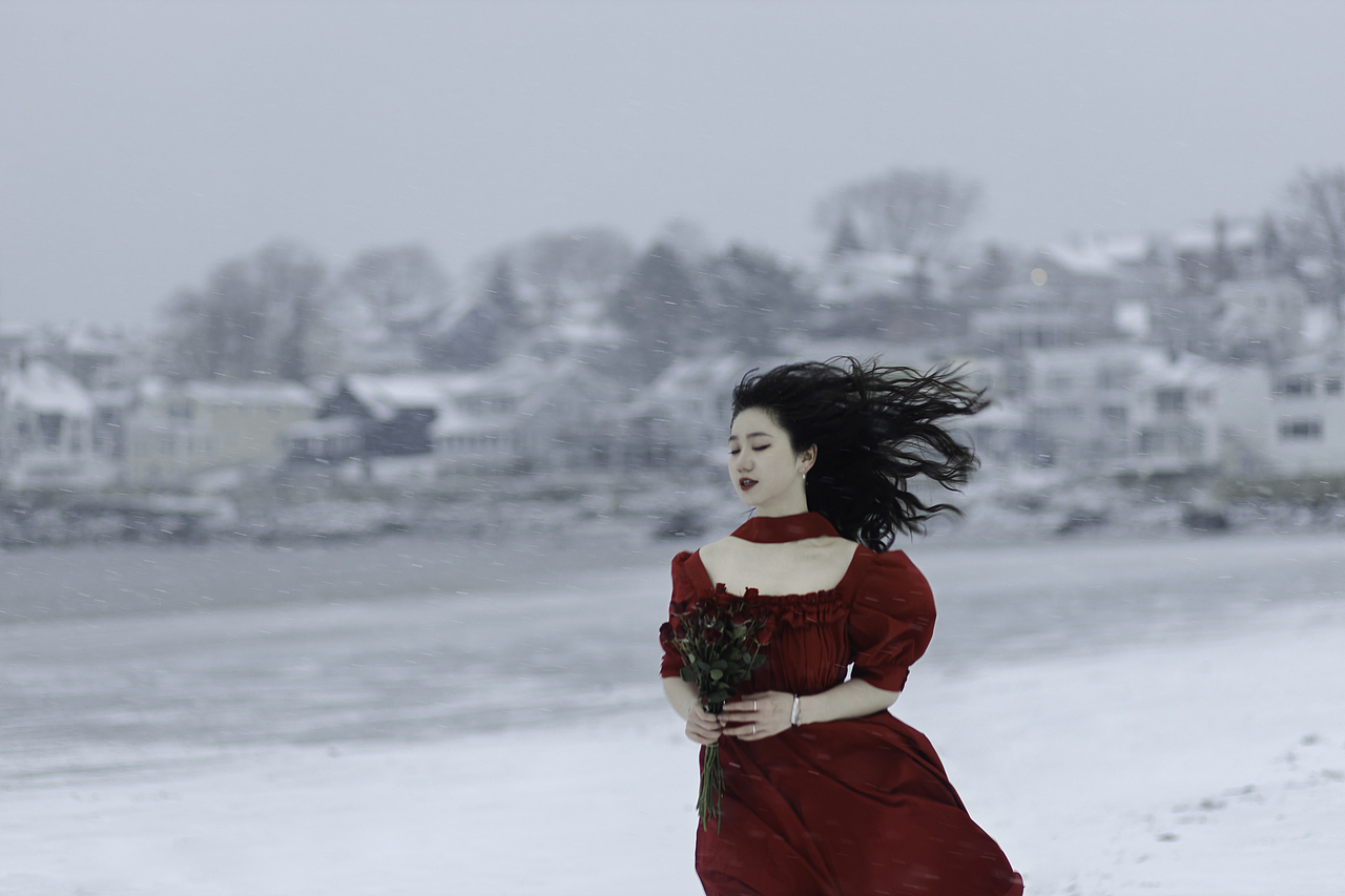 海边雪地玫瑰（图ZMjkxNTk5NTYw） - 人像摄影 - 站酷设计师夏至小寒原创素材 - 站酷ZCOOL