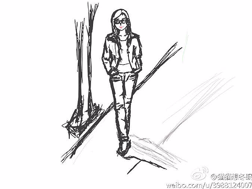 人像手绘，人物手绘，女生，人物速写