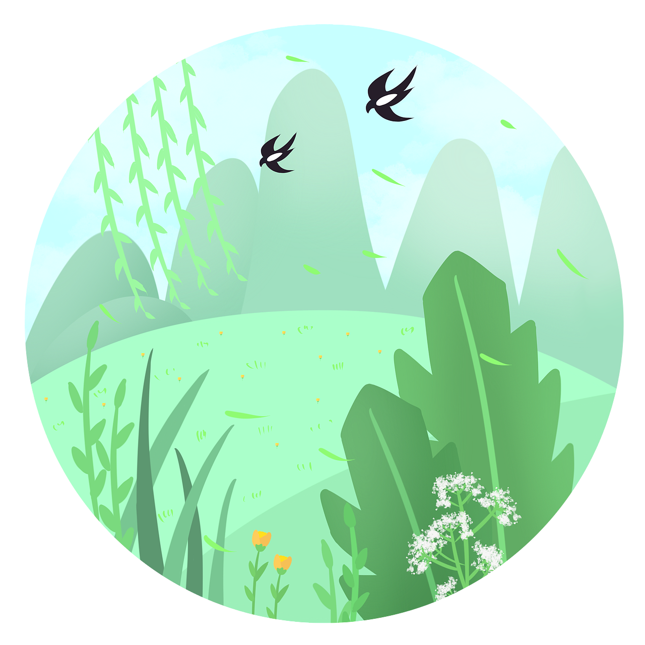 保持社交距离春分春天立春