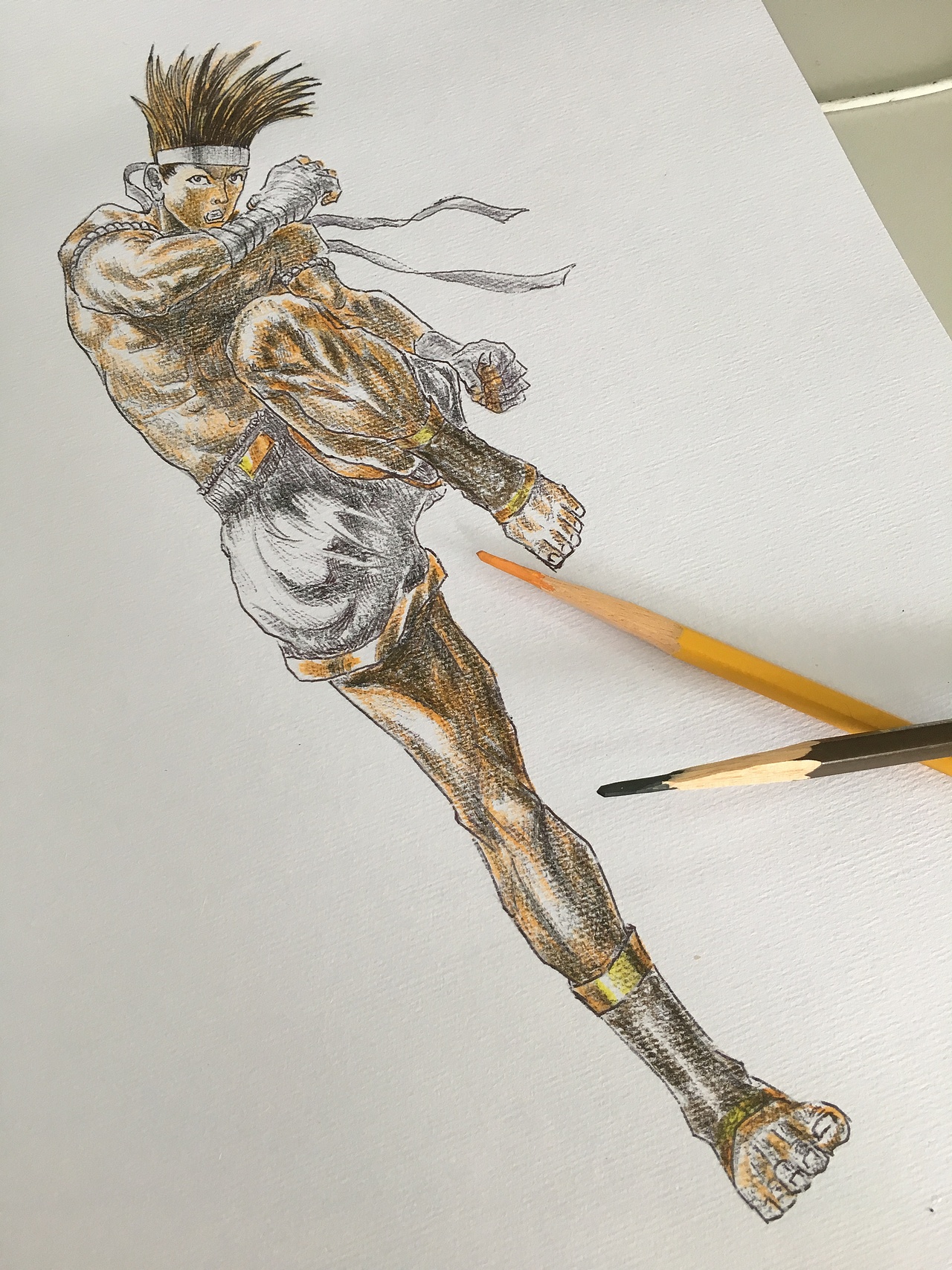 彩铅绘拳皇东丈