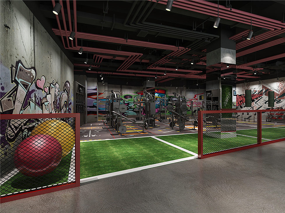 兰州健身房装修设计公司-瑞力健身房设计图