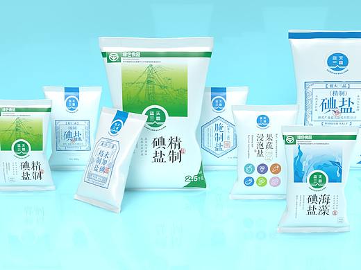 蓝天三晶盐全系列包装设计