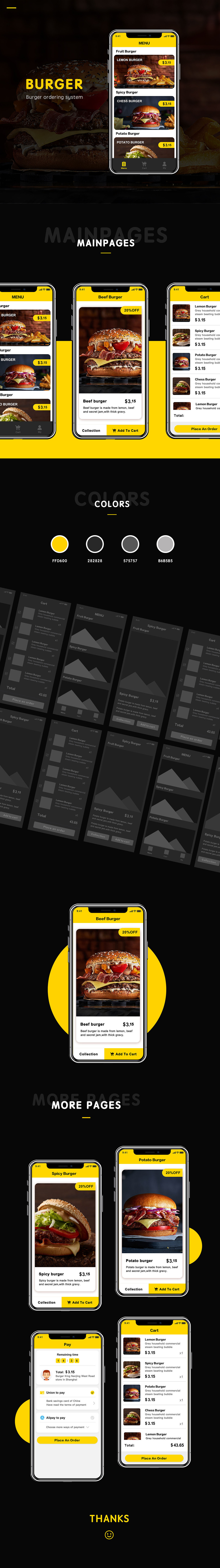 Burger（图ZMjEzNzQ1NDY4） - APP界面 - 站酷设计师桃桃桃子姑娘原创素材 - 站酷ZCOOL