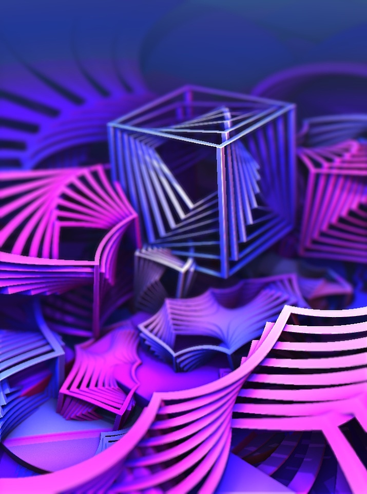 三维分形图立方体迭代和其他