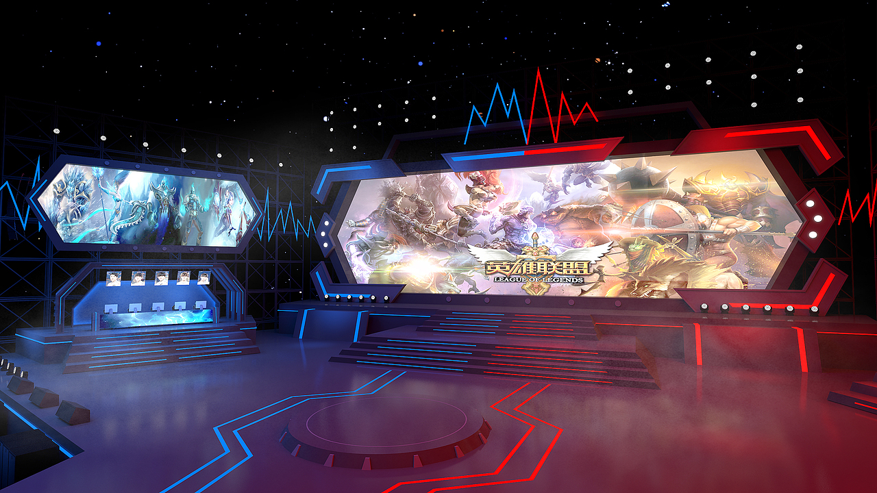 英雄联盟竞技舞台（图ZMTQ4ODMyODcy） - 舞台美术 - 站酷设计师BLACK丶SKY原创素材 - 站酷ZCOOL