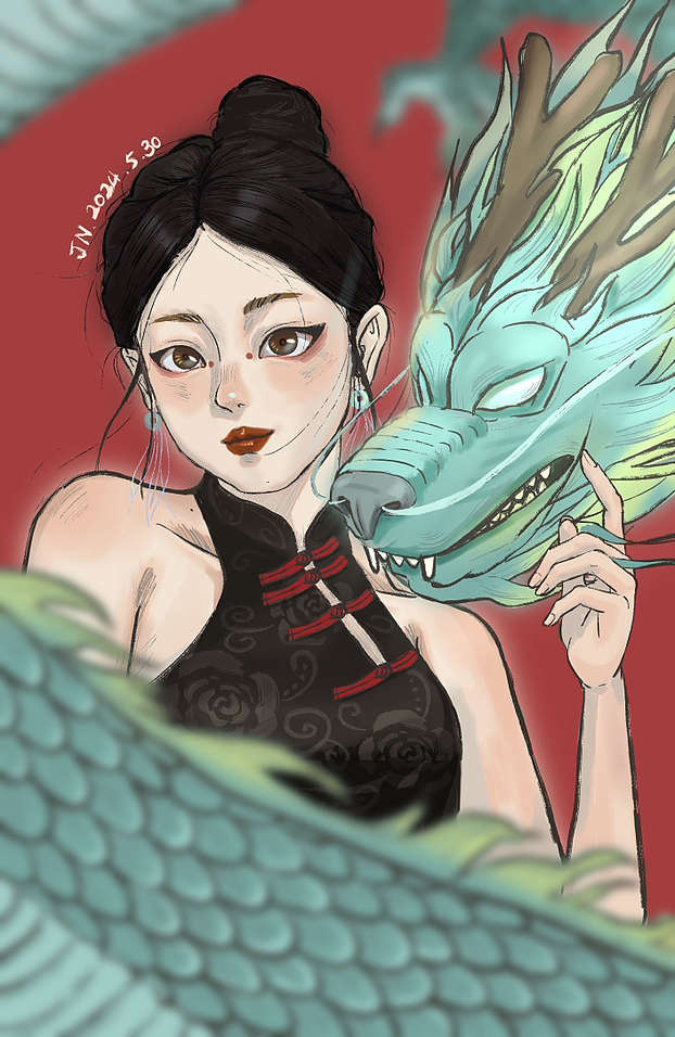 中國風(fēng)少女（圖ZMzY5OTIyMjE2） - 藝術(shù)插畫 - 站酷設(shè)計師蛋蛋妹妹原創(chuàng)素材 - 站酷ZCOOL