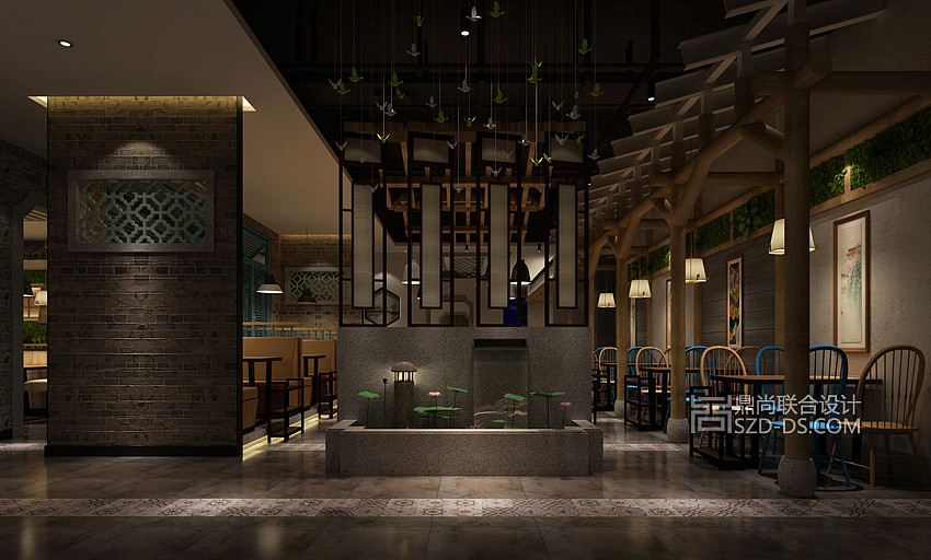 野妹火锅连锁店餐厅装潢设计(和记M+店)（图ZNzgyMzAxODQ=） - 家装设计 - 站酷设计师鼎尚联合设计原创素材 - 站酷ZCOOL