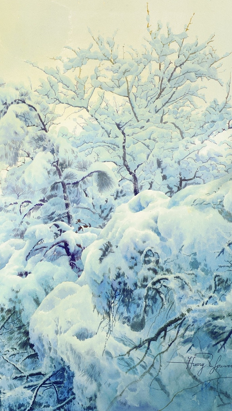 画中游(期待北京的雪景)_黄有维水彩-站酷zcool