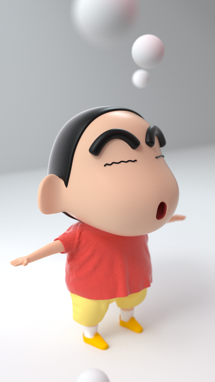 蜡笔小新卡通建模