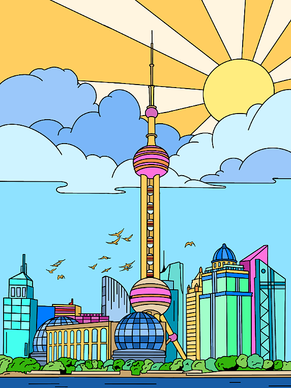 app插画 | 给某填色app画的部分线稿&配色~