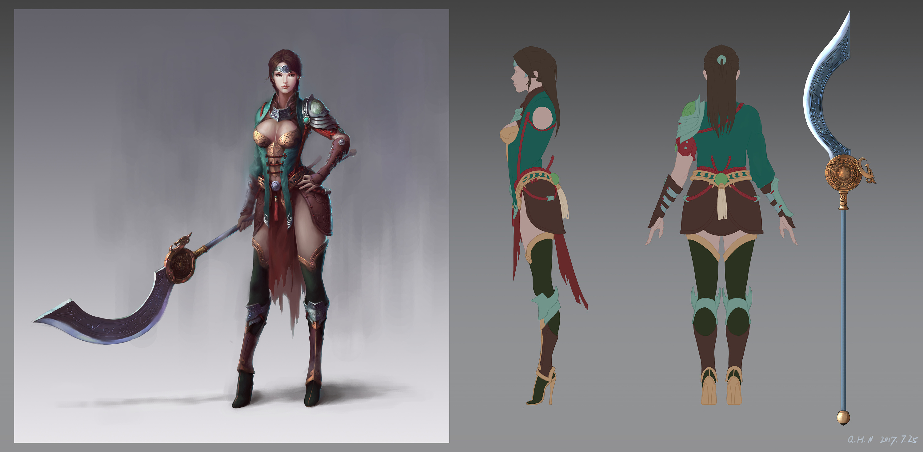 女刀客角色设计|插画|游戏原画|东星楠哥 - 原创作品 - 站酷 (zcool)