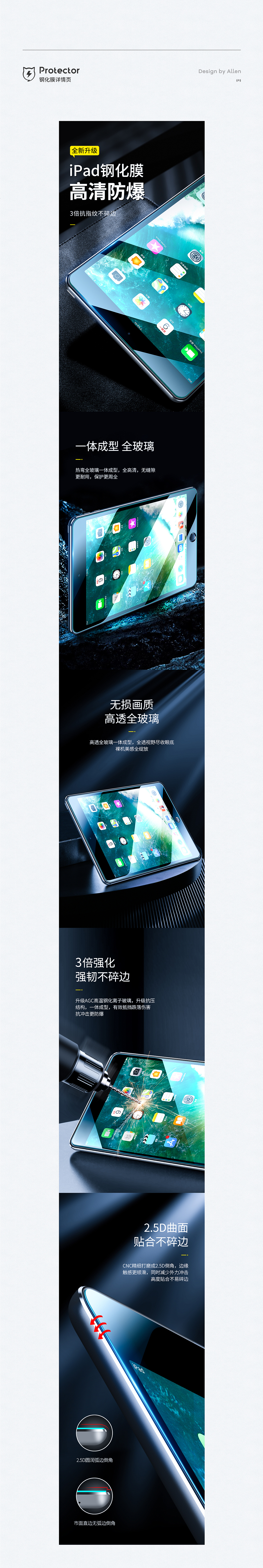 钢化膜电商详情页X2（图ZMjAzMzY4OTk2） - 电商 - 站酷设计师Allen_Design原创素材 - 站酷ZCOOL