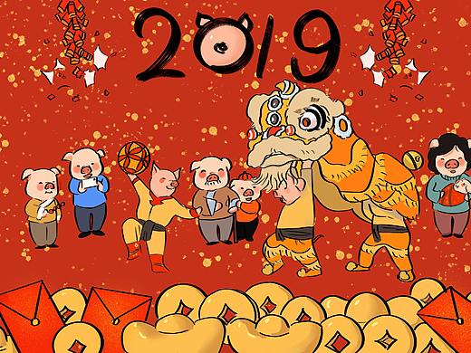 2019猪年习作