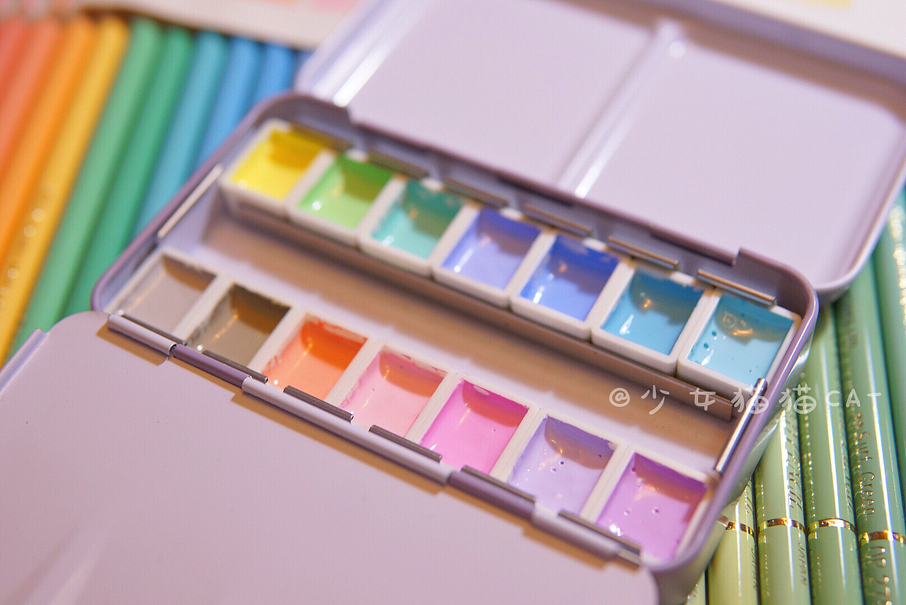 自己调的少女色水彩 十分满足❤️