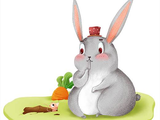 胖兔子（個人主頁-ZNTE0OTEzNDA=） - 兒童插畫 - 站酷設(shè)計(jì)師卯君子原創(chuàng)素材 - 站酷ZCOOL