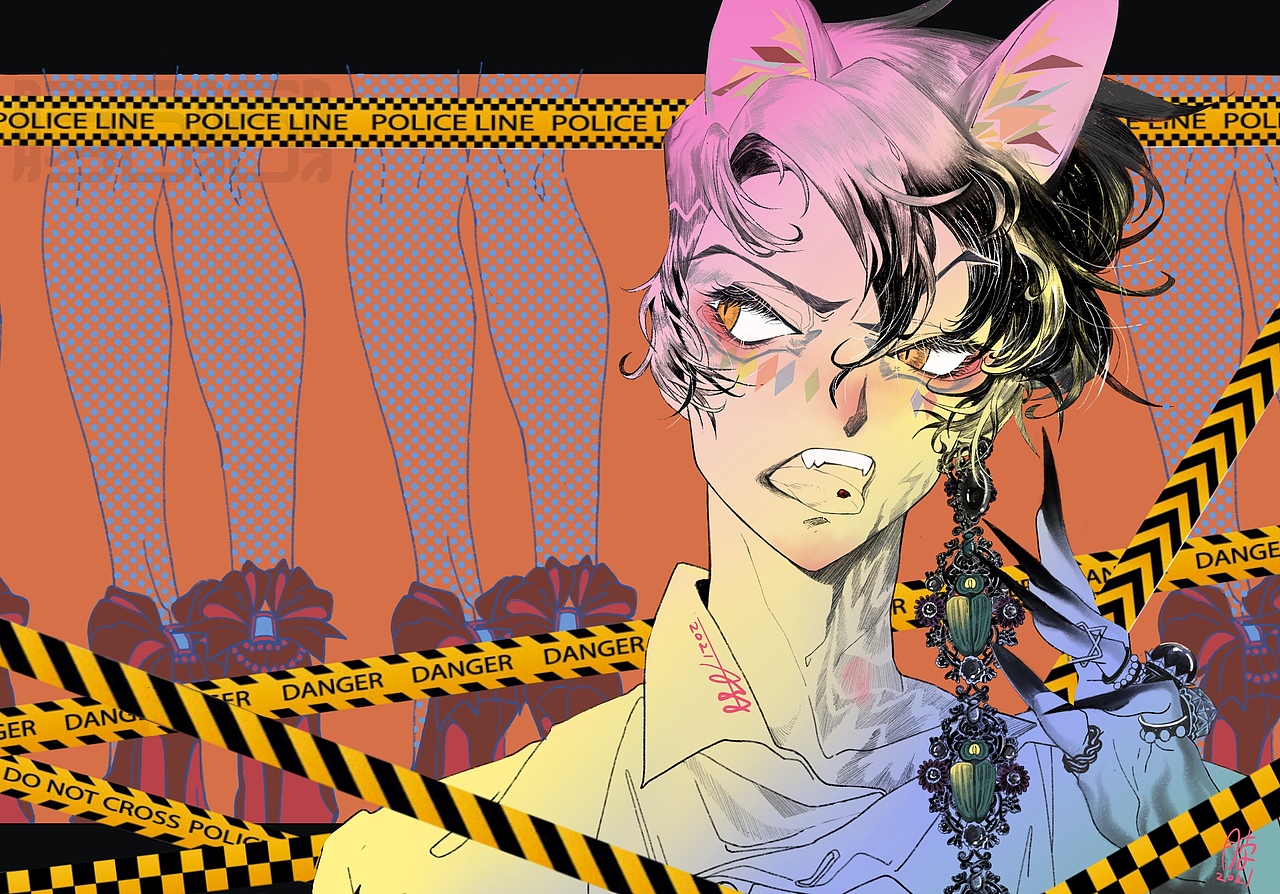 插画动物拟人缅因猫是傲娇不是凶