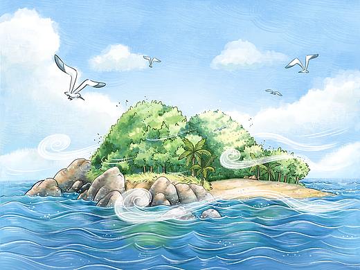 小岛（个人主页-ZNTQ1MTU2NzY=） - 儿童插画 - 站酷设计师Koey位移原创素材 - 站酷ZCOOL