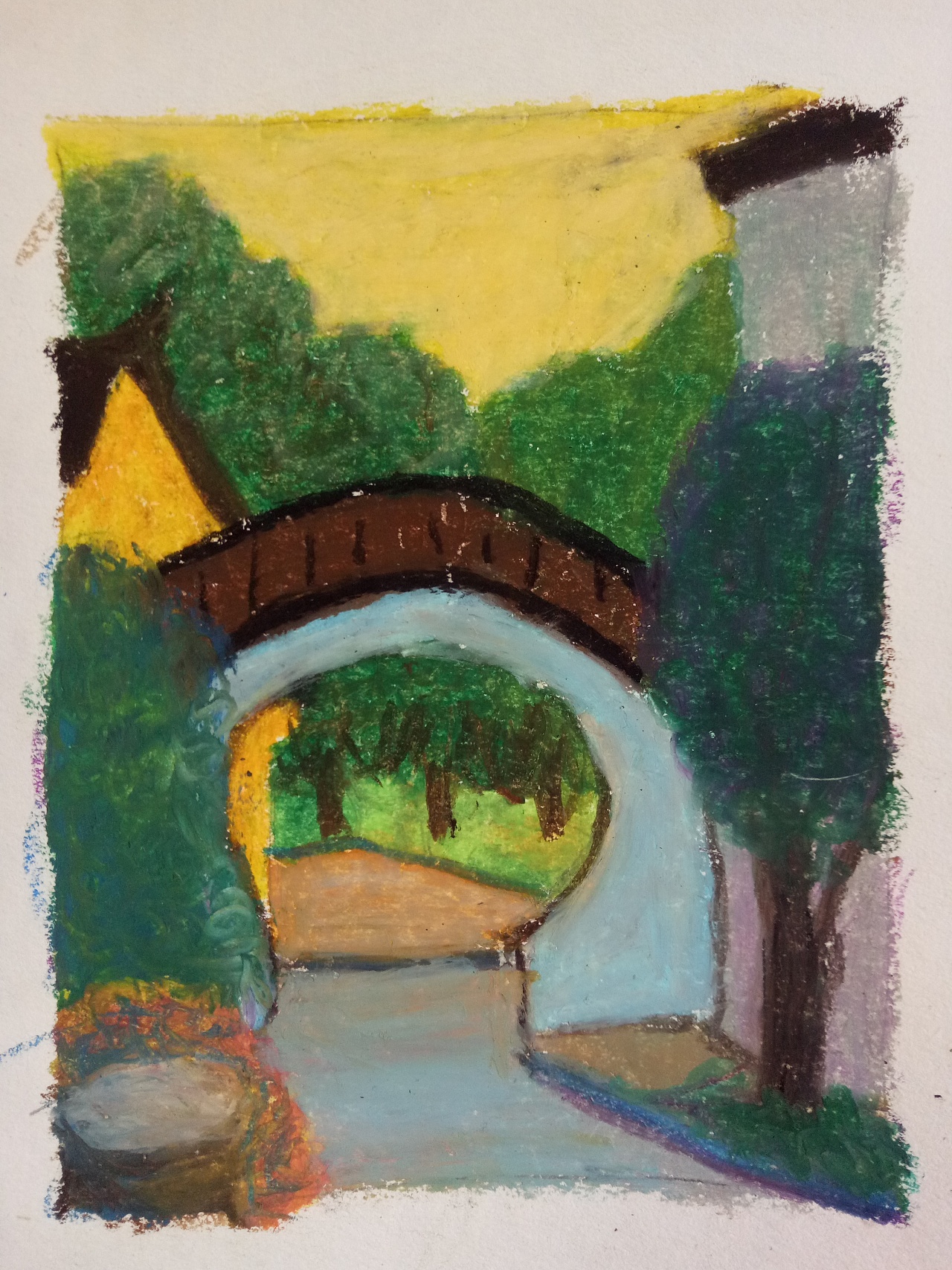 公园小景|纯艺术|绘画|debu1990 - 原创作品 - 站酷 (zcool)