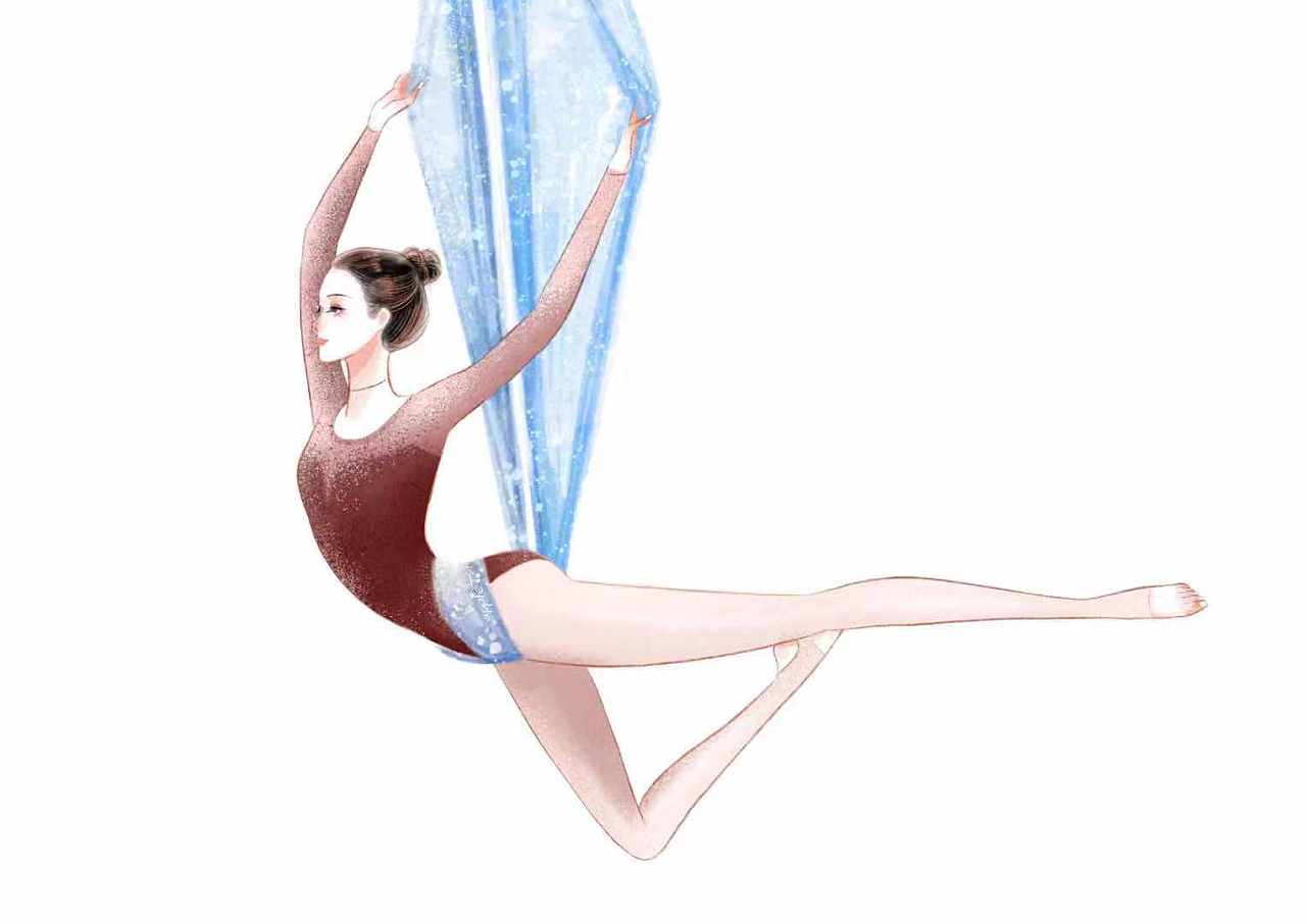 原创插画| 空中瑜伽 系粮6