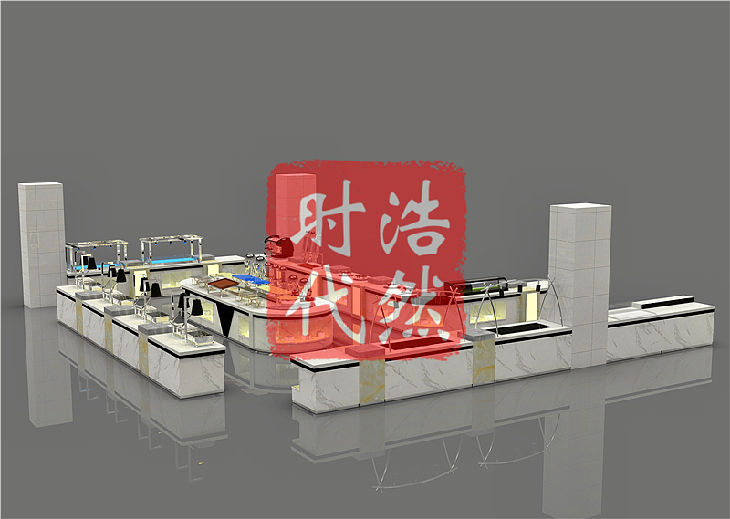 学校施工食堂自助餐台设计定制 自助取餐台定制（图ZMjE2MzI2MTQw） - 生活用品 - 站酷设计师自助餐台布菲原创素材 - 站酷ZCOOL