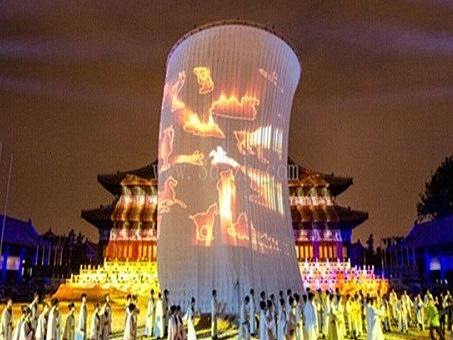文旅夜游全息纱幕投影