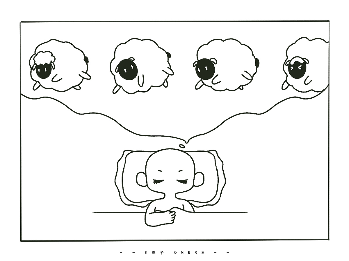 把句子變成畫系列 | 01 — 數(shù)羊的故事（圖ZMjU5NDQ4MDAw） - 創(chuàng)作習(xí)作 - 站酷設(shè)計(jì)師影子_ombre原創(chuàng)素材 - 站酷ZCOOL